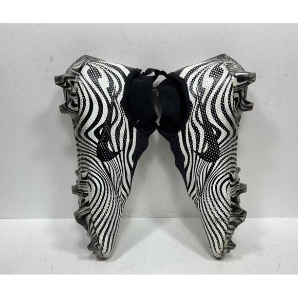 Nike Vapor Edge Pro 360 Football Cleats Zebra Men's AO8277-10 Sz 8.5 Black White - Picture 5 of 10